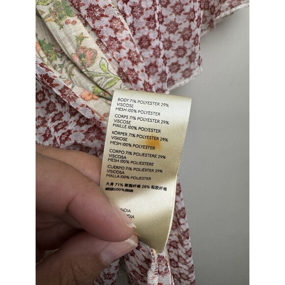 Free People Because I Love You Tunic Top Womens Size Small Sheer Oversized Boho - Picture 6 of 6